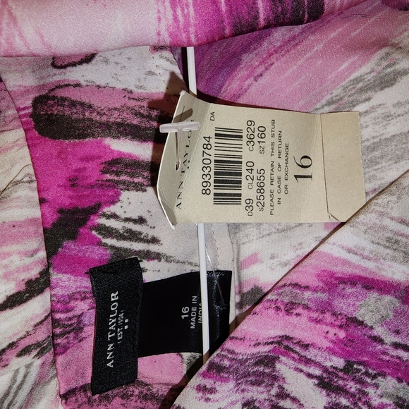 ANN TAYLOR Cowl Neck Blouse Shirt Top Womens's Size 16 - Picture 6 of 10